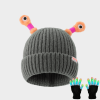 Last Day Promotion 70% OFF - 🔥-Winter Parent-Child Cute Glowing Little Monster Knit Hat