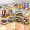 Lazy Susan Turntable Organizer for Cabinet Pantry Kitchen Countertop Refrigerator Cupboard, Pine Wood, 9