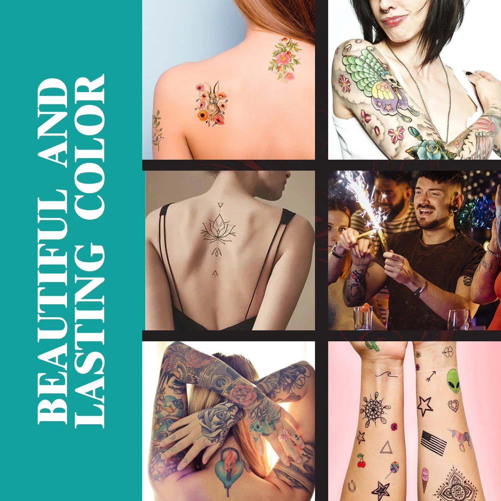 💥Temporary Tattoo Markers Set-10-Color Body Art Pens🌈