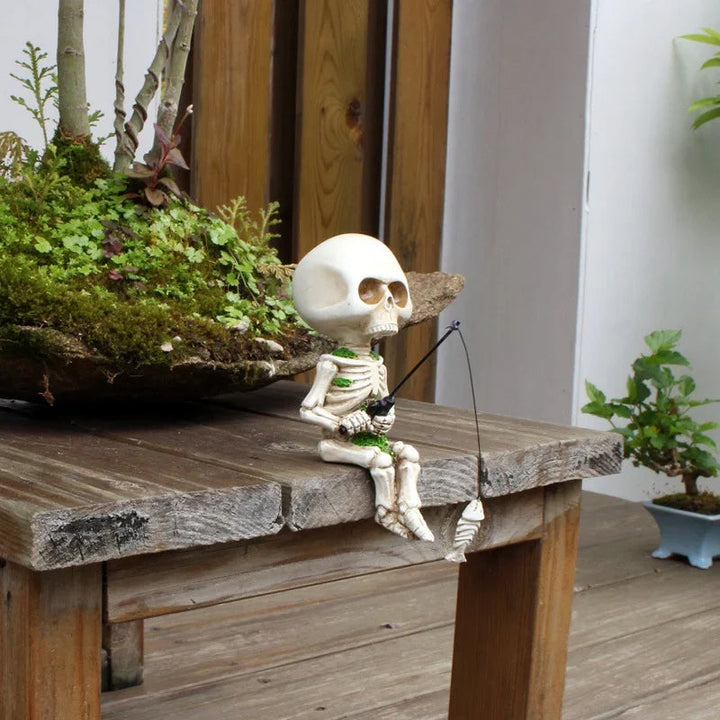 👻Handmade Fishing Skeleton Halloween Decor