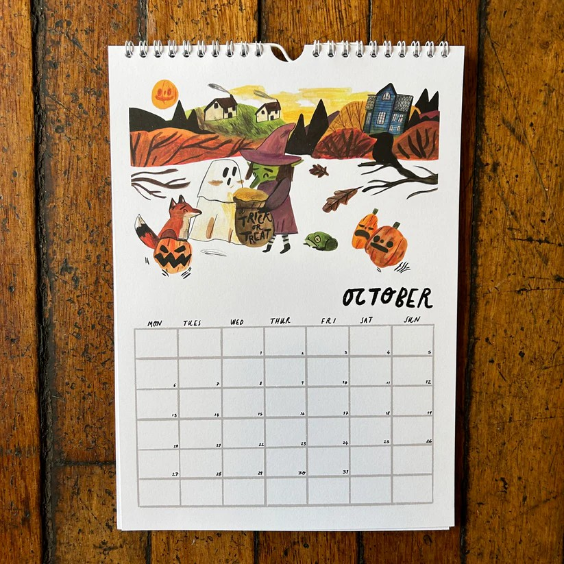 🚨 FLASH SALE ALERT! SAVE  $10🚨 2025 Fox-Themed Hand-Drawn Calendar – A Collectible Art Piece for Every Season-Pre-Order Now