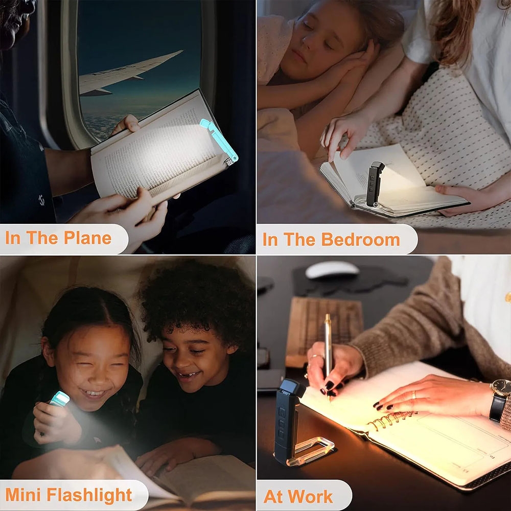 (🎉Last Day Promotion 50% OFF) 📖USB Rechargeable Book LED  Light with Clip for Reading in Bed