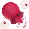 10 Speeds Vibrating Rose Shape Tongue Licking Vibrator For Women