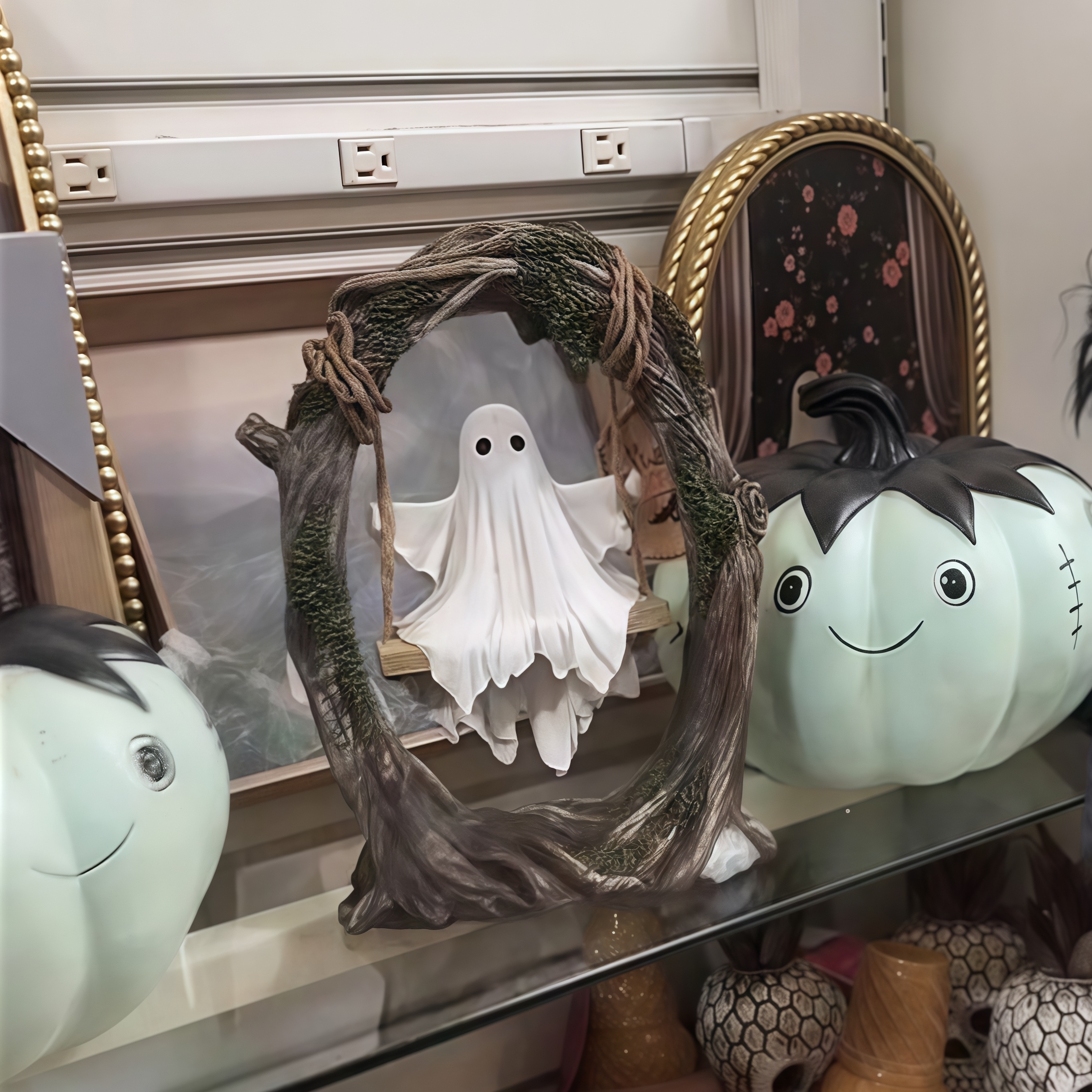 🎁TikTok Last Day Sale - 70% OFF✨Halloween Cute Ghost Tree Swing Decor