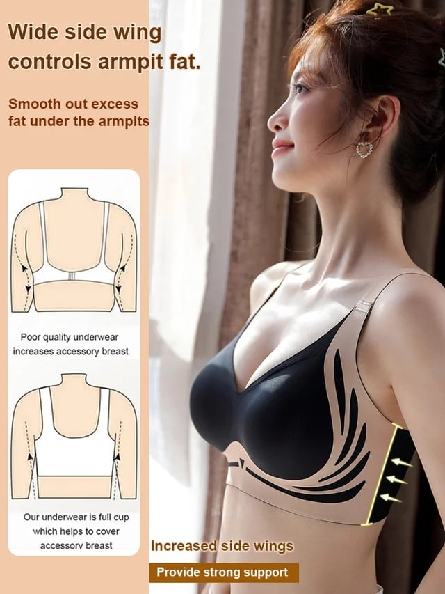 🔥2024 Best Seller Bra🔥 Super Gather Bra- Wireless Push-up Bra