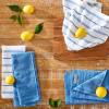 KitchenAid Albany Kitchen Towel 4-Pack Set, Grey/White, 16