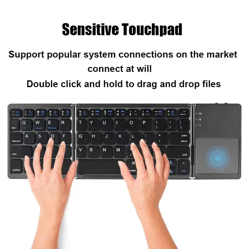 🔥Last Day 50% OFF🔥 - Foldable Bluetooth Keyboard with Touchpad