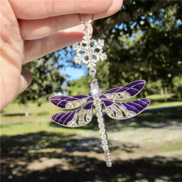 🎀Christmas Sale- Get 50% OFF🎁Snowflake Dragonfly Glittering Christmas Ornament