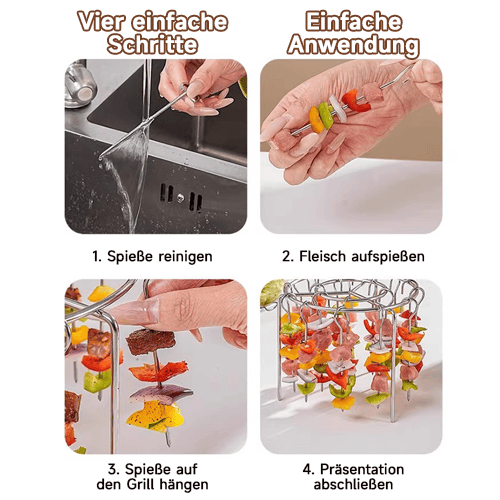 🔥Letzter Tag 50% RABATT--Luftfritteusen-Barbecue-Grill Vertikaler Kebab-Grill