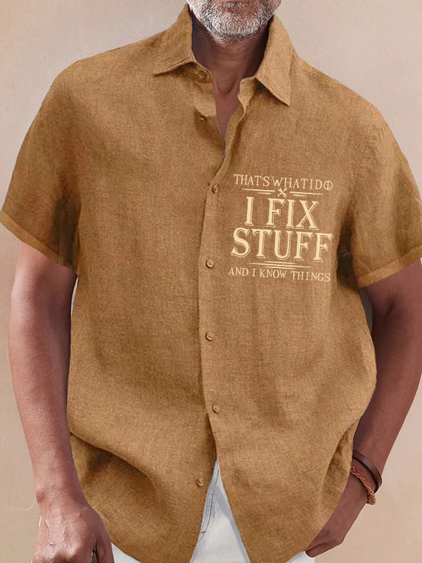 That's What I Do I Fix Stuff And I Know Things Print Vintage Shirt