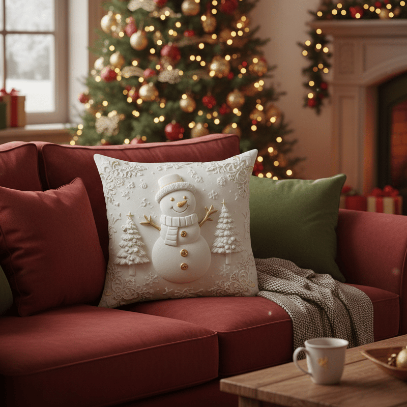 🎄 Soft Christmas Pillow Covers – 4-Piece Set for Cozy Holiday Vibes!