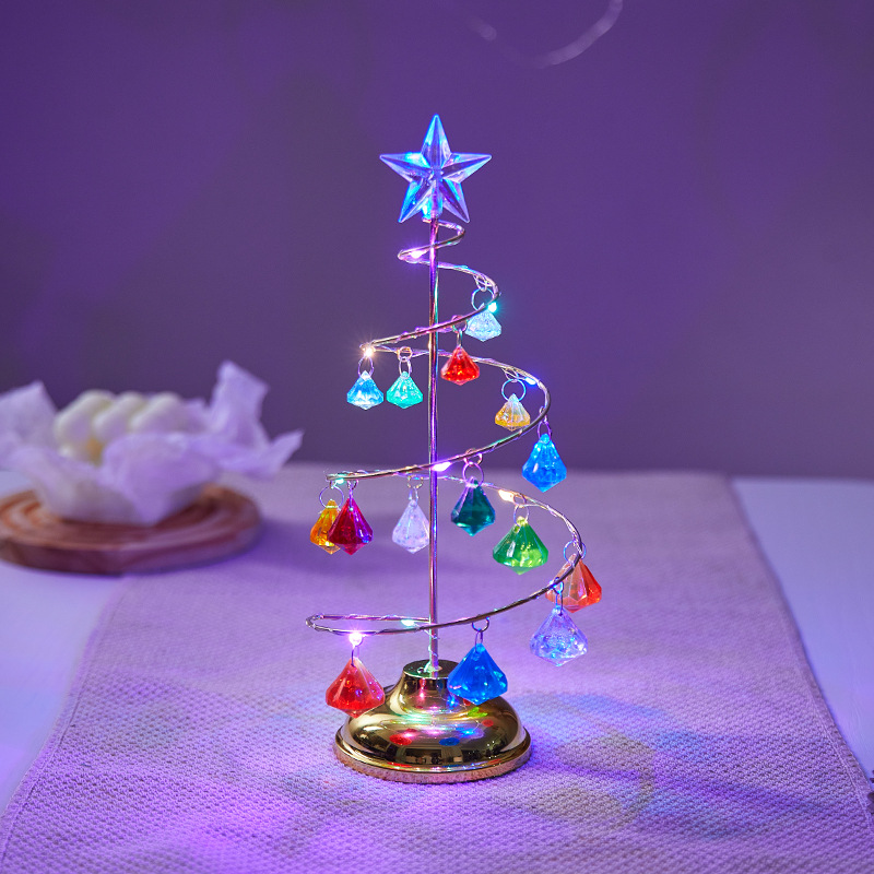 LED Star Light Crystal Diamond Christmas Tree Lamp