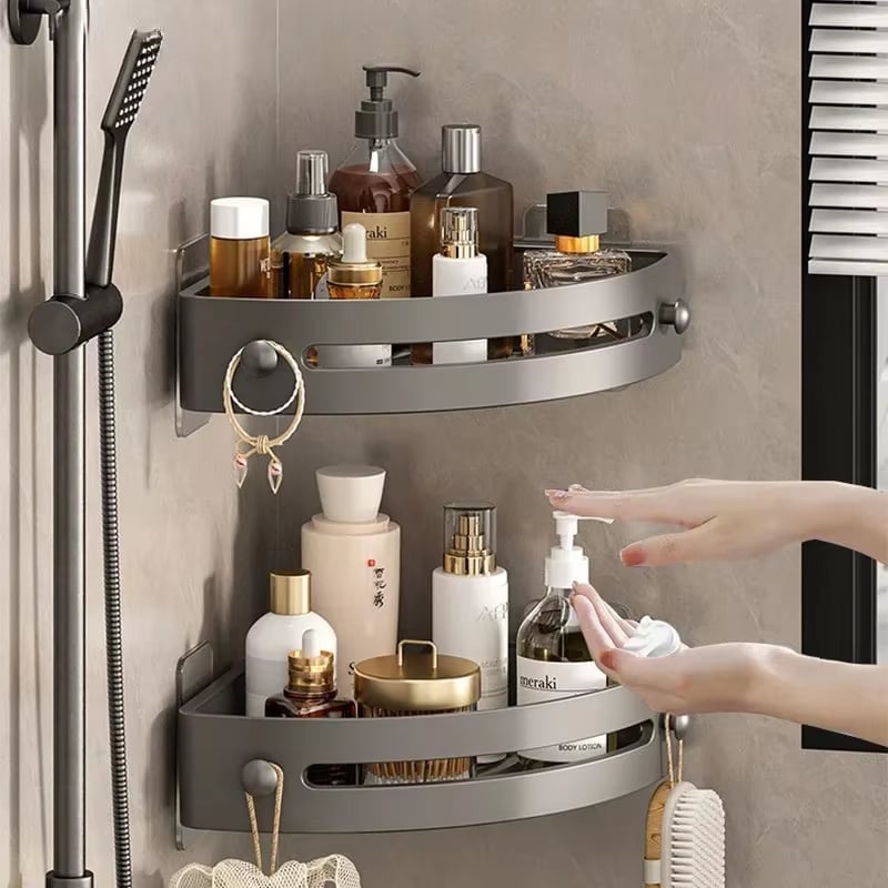 🔥Kaufe 3 Erhalte 1🚿Dreiecksregal fürs Badezimmer(Bohrfreie Saugnäpfe)