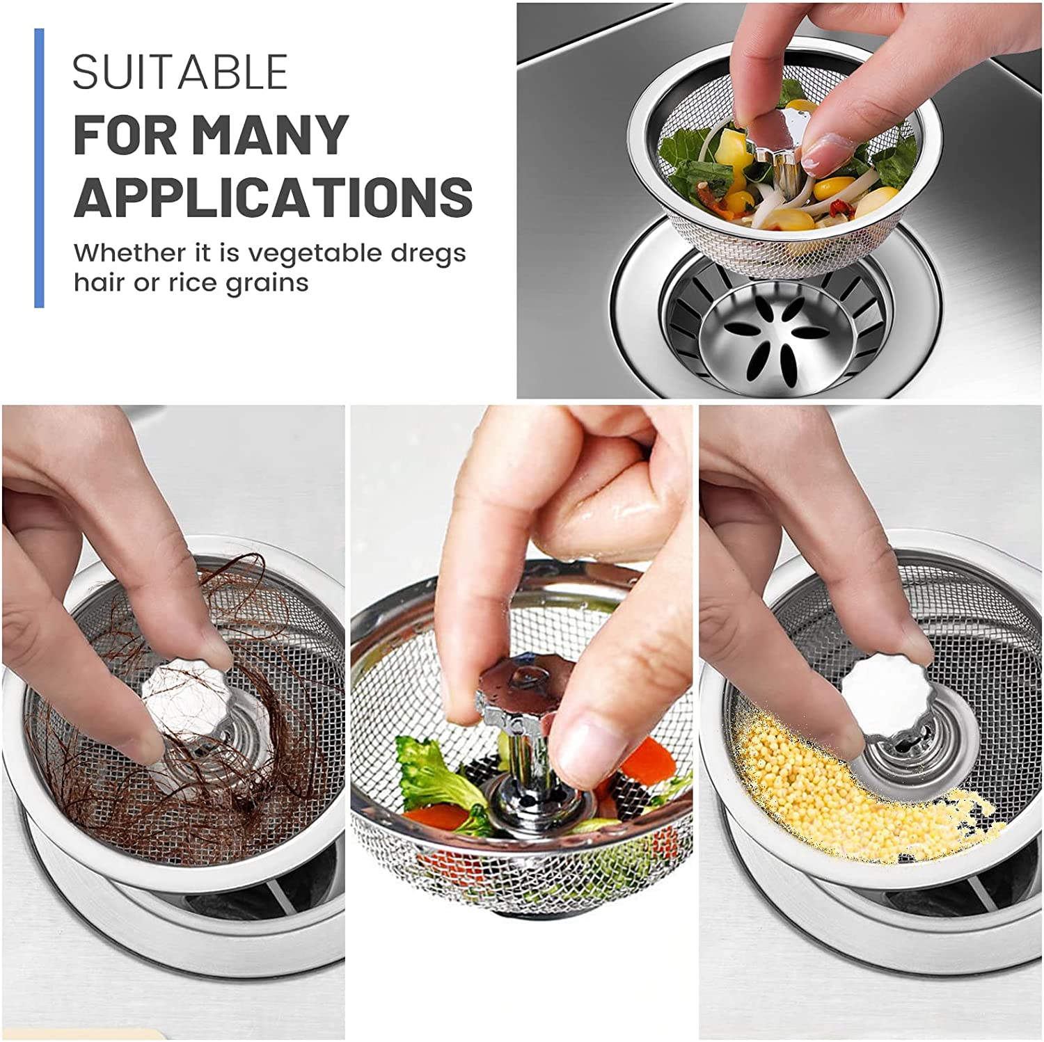 (🔥Last Day Promotion- SAVE 48% OFF)2023 New Kitchen Sink Strainers(buy 3 get 2 free now)