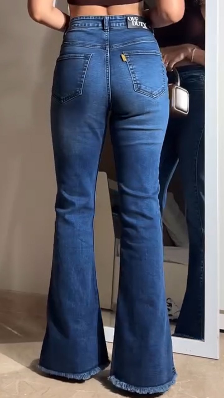 Women's Slightly Stretch Casual Flared Jeans