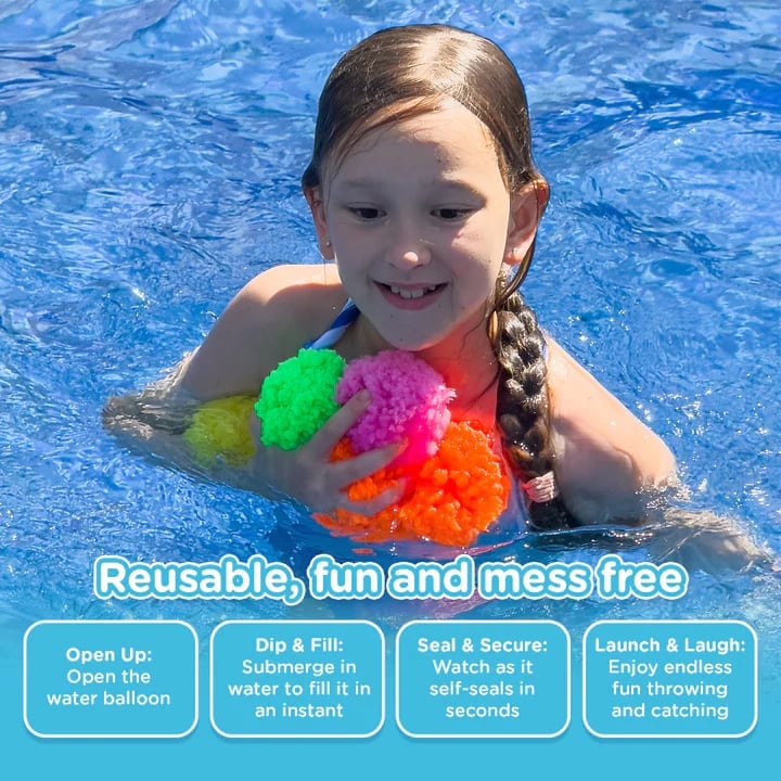 🔥Last Day 49% OFF - Reusable Water Sponge Balls ( 24 pcs )