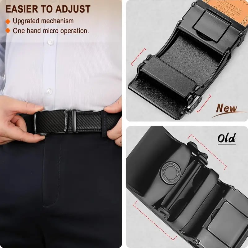 🔥Father's Day Sale 49% OFF - Leather Ratchet Belt With Adjustable Buckle