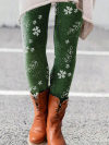 Women Colored Printed Leggings