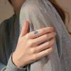 Exquisite 925 Sterling Silver Mood Rings Moonstone for Women