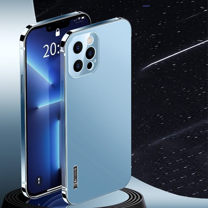 📱2023 Blue Metal Frame Matte Case Cover For iPhone(🔥BUY 2 FREE SHIPPING🔥)