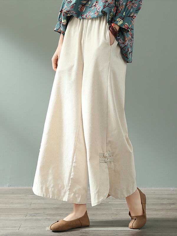 Heaven Tour Cotton & Linen Wide Leg Pant