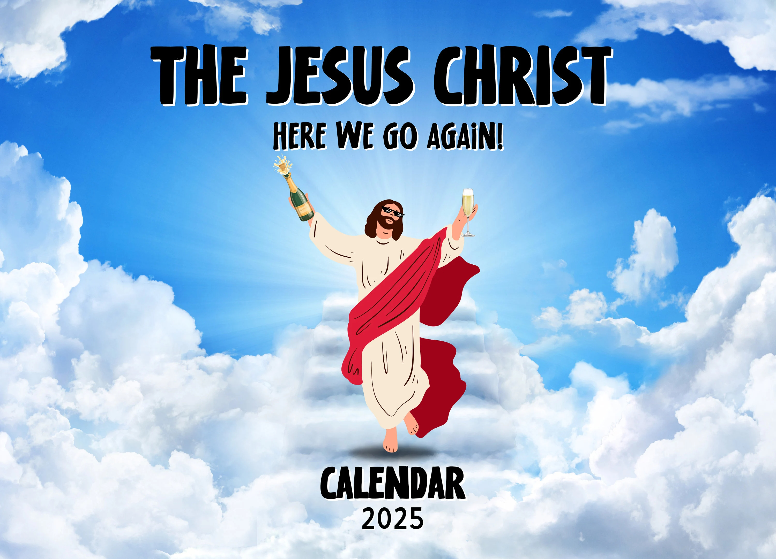 😂Funny Adult Jesus Christ Calendar 2025