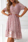 Women's V-neck Lace Hollow Dress
