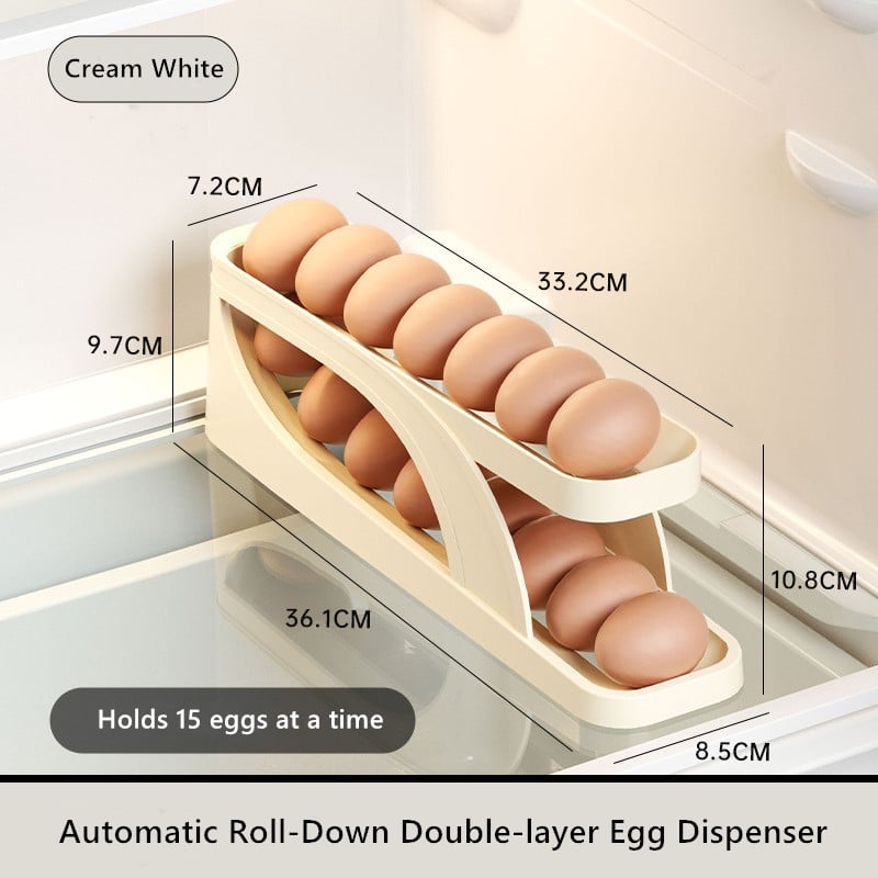 (🎄EARLY CHRISTMAS SALE - 50% OFF) 🎁🥚2023 New Automatic Roll-Down Double-layer Egg Dispenser