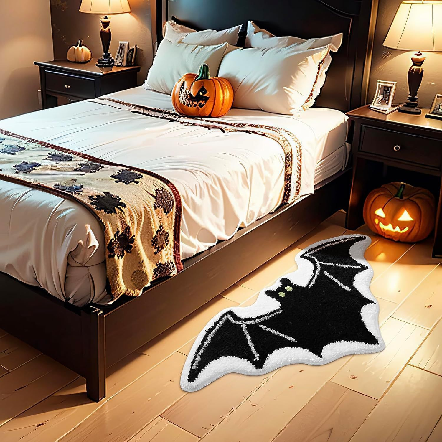 🔥👻2024 Halloween Bath Mat Ghost Tufted Rug