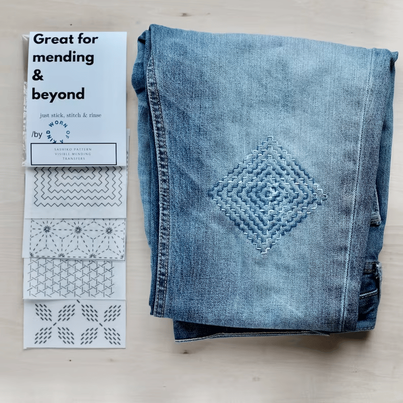 🔥Beginner-Friendly - 🪡Visible Mending Transfer Sashiko Pattern