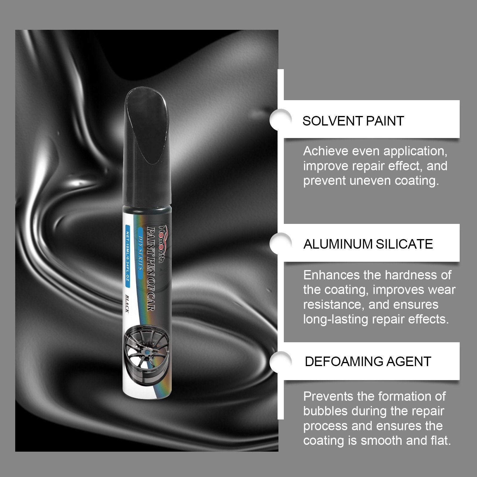 🍂TikTok Fall Sale — Last Day 70% OFF🎉10ml×3 Black Car Wheel Scratch Repair Pen