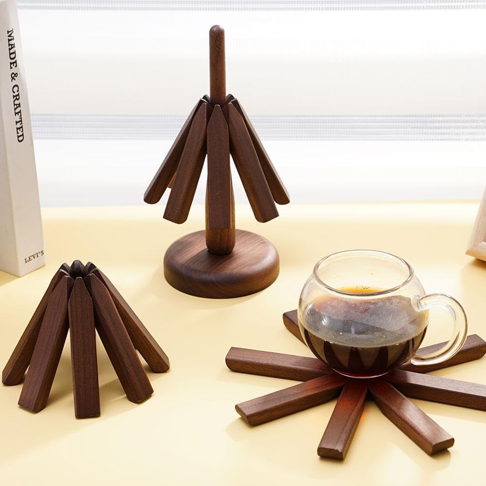 (🎄Early Christmas Sale - 49% OFF) ✨️Walnut Tree  Wooden Magnetic Trivet