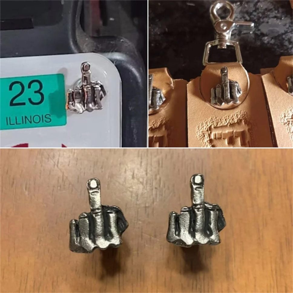 Universal finger license plate screw
