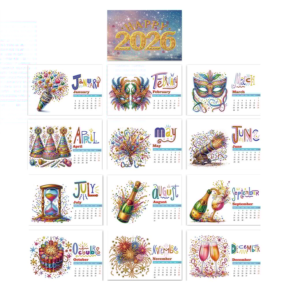 🔥Last Day Promotion 50% OFF🔥2026 DIY Special Shape Desktop Diamond Standing Calendar