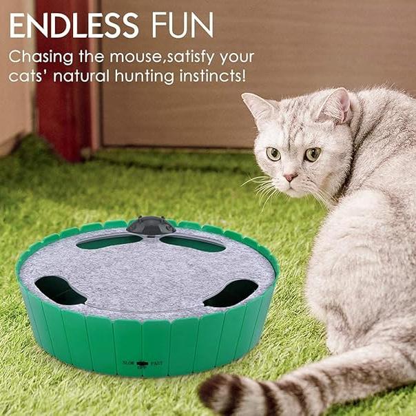 🎄(Christmas Hot Sale - 49% Off🔥)  🐱Funny Interactive Cat Toy with Running Mouse(Free shipping on 2!)