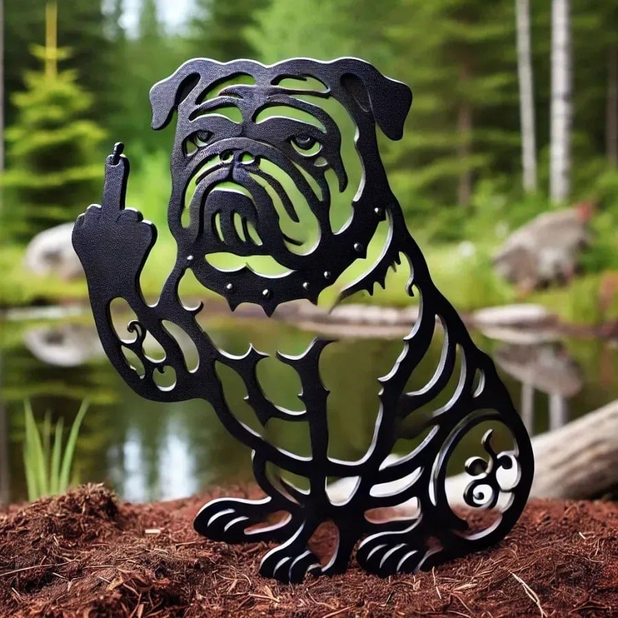 🔥 50% OFF – Limited Time Only!  Humorous Garden Decor – Middle Finger Trump, Bulldog & Bigfoot Cutouts