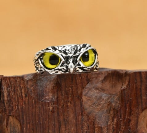 🔥LAST DAY 70% OFF🔥925 Sterling Silver Demon Eye Owl Ring Adjustable