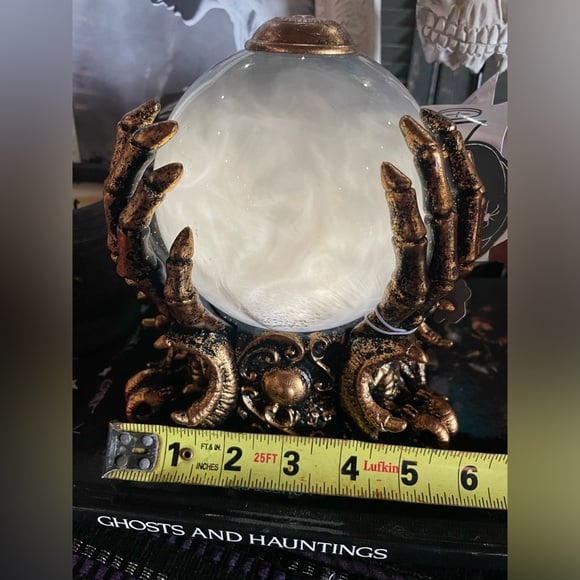 🎁TikTok Last Day Sale - 70% OFF🧙‍♀️🔮MARTHA STEWART NWT LED Lighted Animated Decor Halloween Crystal Ball With Fog
