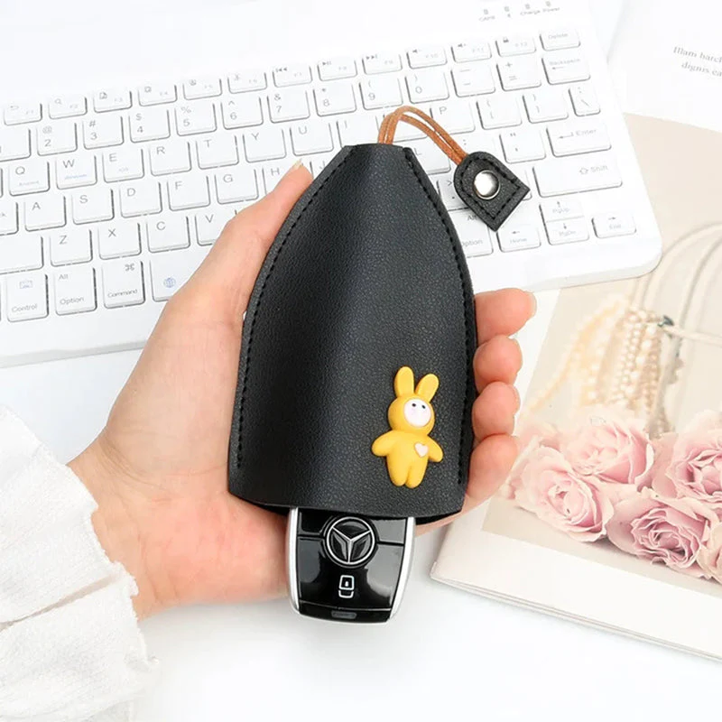 (🌲Early Christmas Sale- SAVE 48% OFF)Leather Car Key Case Cover--buy 5 get 3 free & free shipping（8pcs）