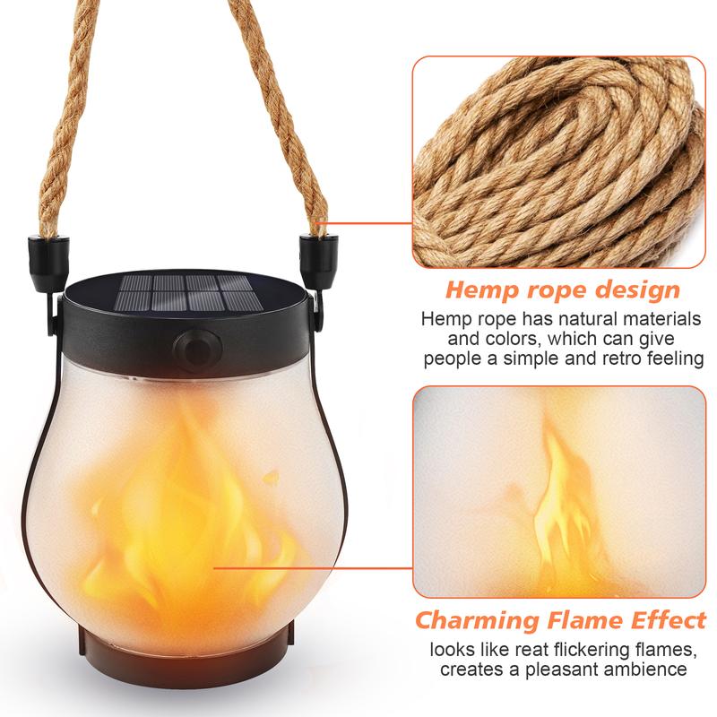 💥LAST DAY SALE 50% OFF💥Dancing Flame Solar Lantern Outdoor Lights⚡BUY 2 FREE SHIPPING