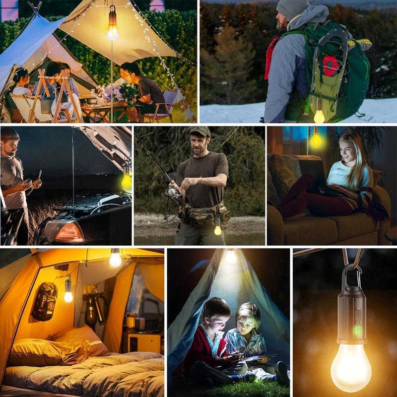 🔥Zelt-Camping-Glühbirne, wiederaufladbare tragbare LED-Camping-Laterne mit 3 Beleuchtungsmodi