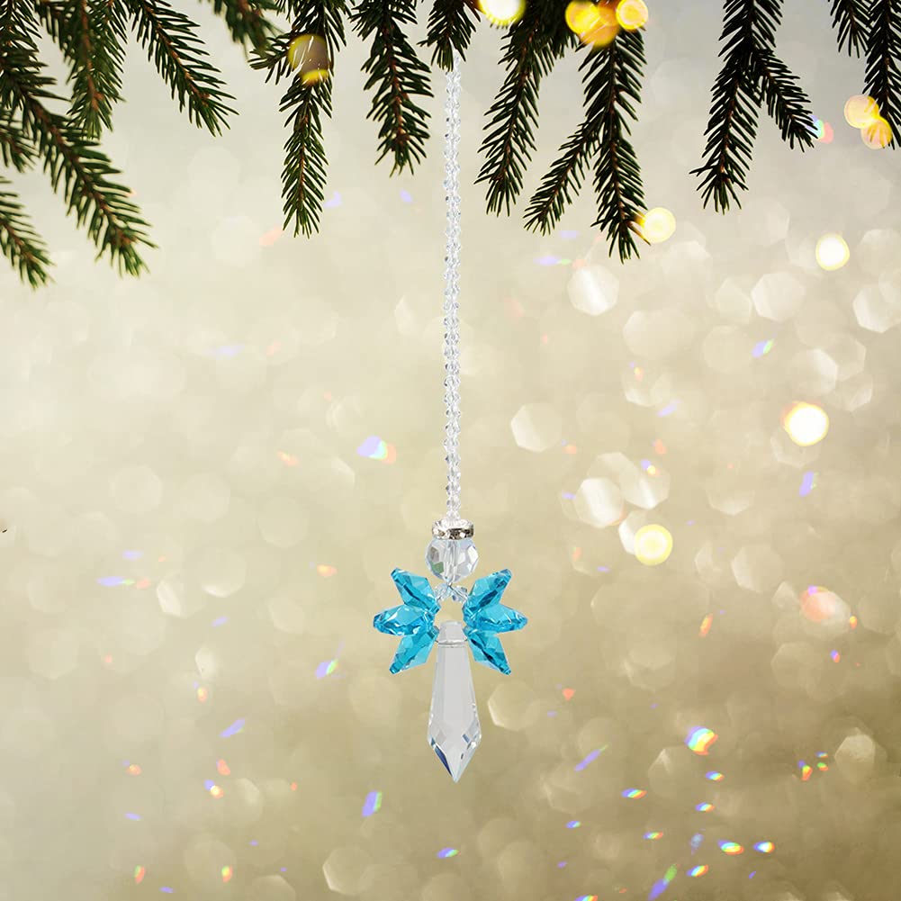 Crystal Guardian Angel Christmas Tree Ornament