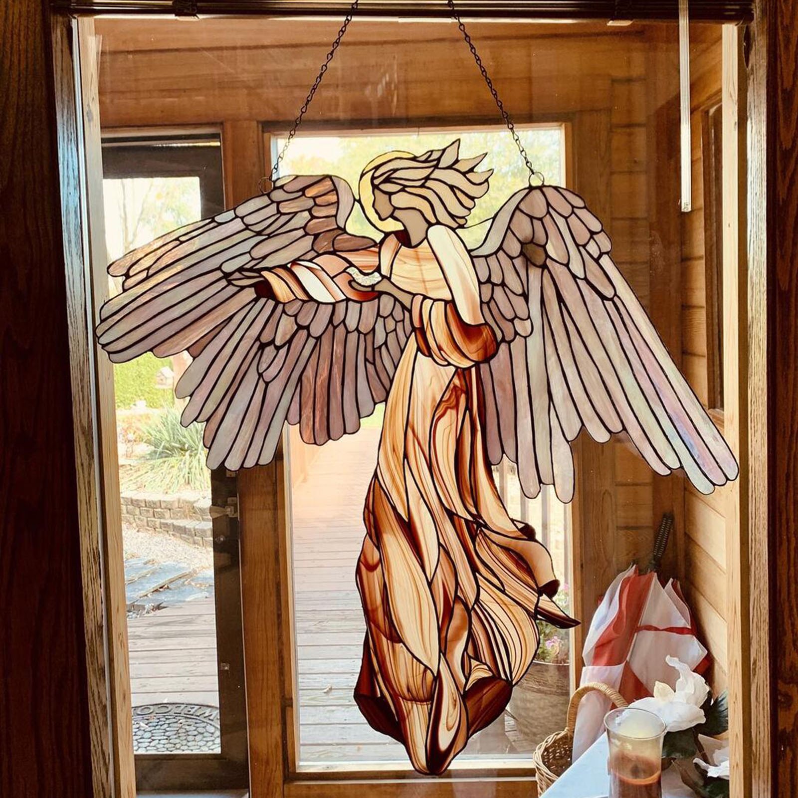 🎁New Year Promotion 49% OFF🎁Guardian Angel Glass Window Hangings
