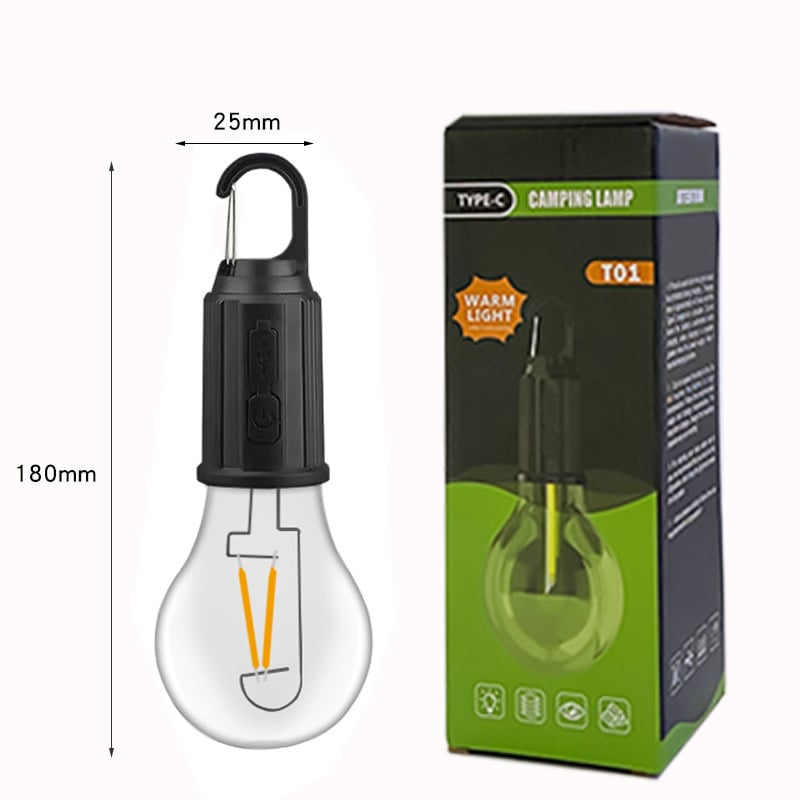 🔥Last Day Promotion 50% OFF🔥 New Outdoor Camping Hanging Type-C Charging Retro Light Bulb Lighting Decoration