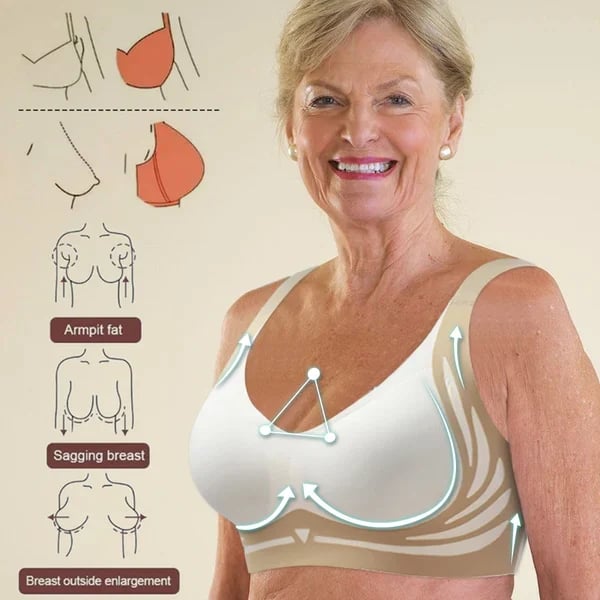 🎁Last Day 50% Off - Super gather bra | Wireless Push-up Bra👍No more sagging breasts