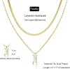 Tewiky Diamond Necklaces for Women, Dainty Gold Necklace 14k Gold Plated Long Lariat Necklace Simple Gold CZ Diamond Choker Necklaces for Women Trendy Gold Necklace Jewelry Gifts for Girls