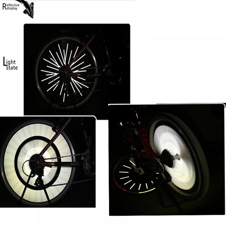 BICYCLE WHEEL SPOKE REFLECTOR – FITS ALL STANDARD SPOKED WHEELS(12PCS)