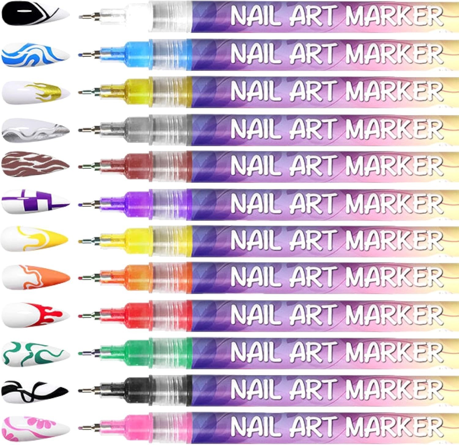 🎁TikTok Last Day Sale - 70% OFF🎉12 Colors Nail Art Pens Set🎨