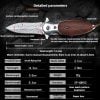 Damascus steel VG10 sharp pocket knife
