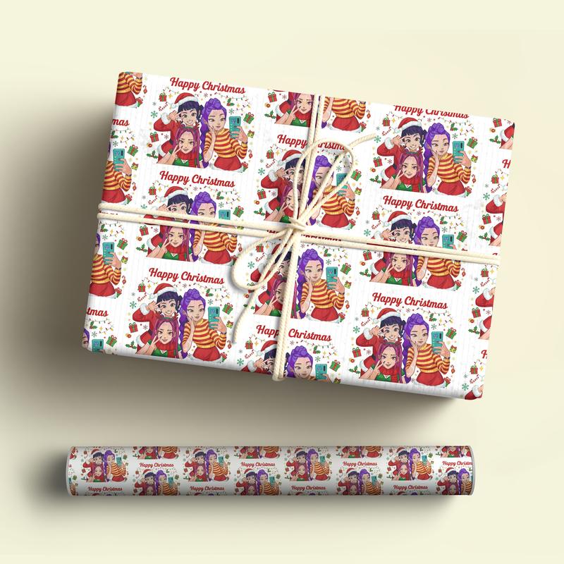 🔥Last Day 50% OFF -🎄KPOP Demon Hunters  Christmas Wrapping Paper